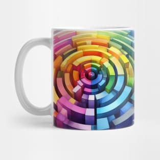 Psychedelic looking abstract illustration of blocks Mug